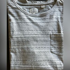 Brand new men’s XL heather gray short sleeve shirt, 60% cotton with black design